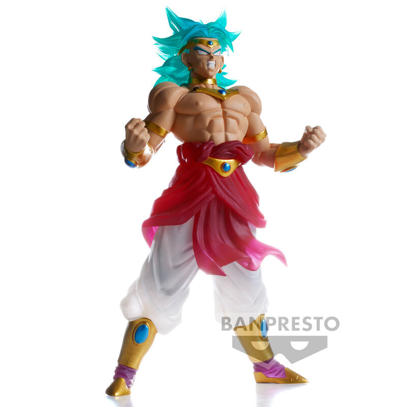 Figura de Broly Super Saiyan de Dragon Ball Z con cabello turquesa y faldón rojo - 3