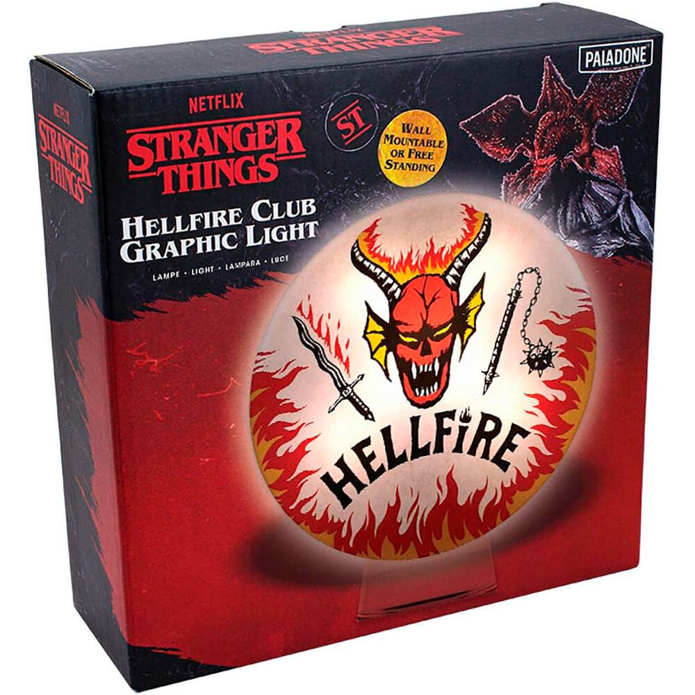 Lámpara Hellfire Club de Stranger Things con diseño de demonio y llamas - 2