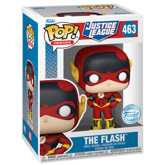 Figura Funko POP! de The Flash de Justice League en caja