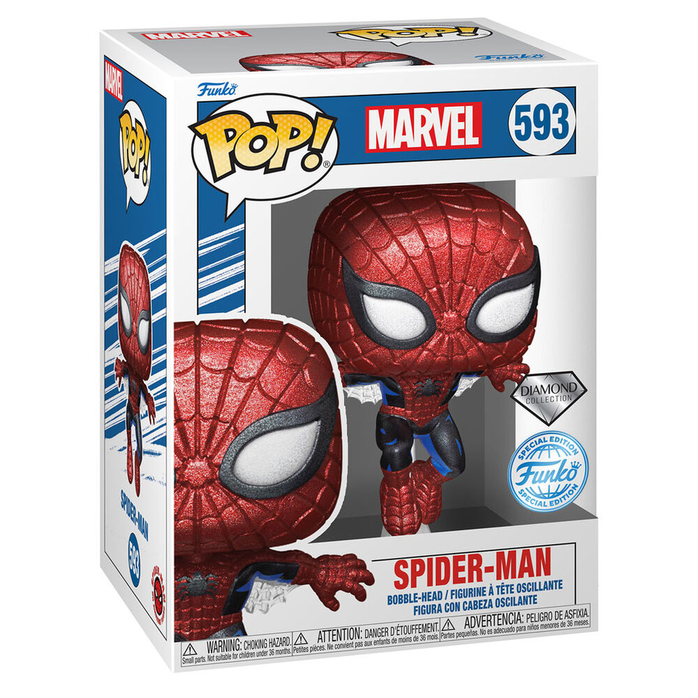 Figura Funko POP! de Spider-Man Diamond Collection en caja