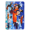 Manta Dragon Ball Super con Goku y otros personajes sobre fondo azul