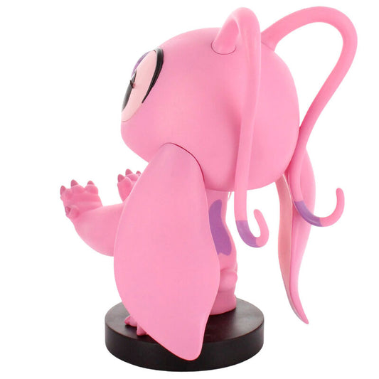 Cable Guy de Angel Stitch Disney en color rosa sobre base negra - 3