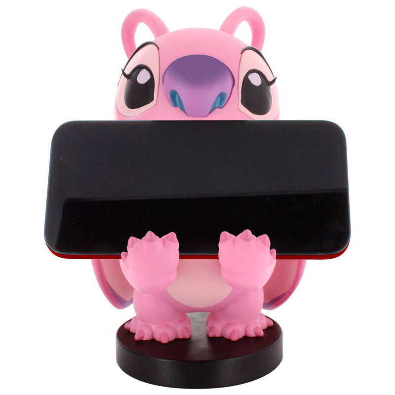 Cable Guy de Angel Stitch Disney en color rosa sobre base negra - 6