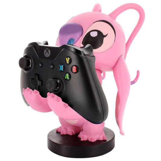 Cable Guy de Angel Stitch Disney en color rosa sobre base negra - 7