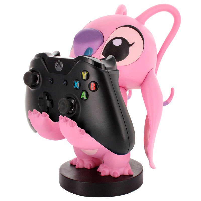 Cable Guy de Angel Stitch Disney en color rosa sobre base negra - 7