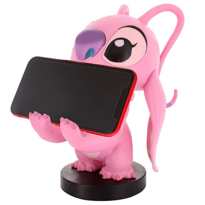 Cable Guy de Angel Stitch Disney en color rosa sobre base negra - 8