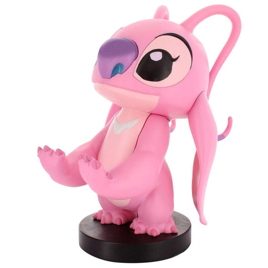 Cable Guy de Angel Stitch Disney en color rosa sobre base negra - 9