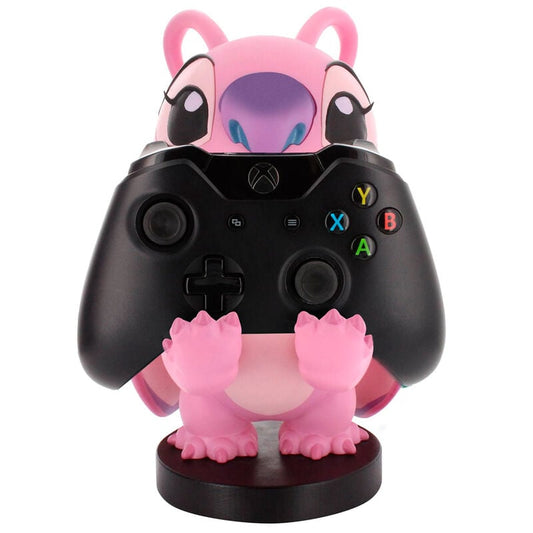 Cable Guy de Angel Stitch Disney en color rosa sobre base negra - 10