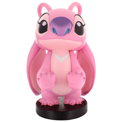 Cable Guy de Angel Stitch Disney en color rosa sobre base negra