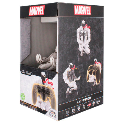 Soporte Cable Guy de Anti-Venom Marvel con figura blanca y emblema arácnido negro - 9