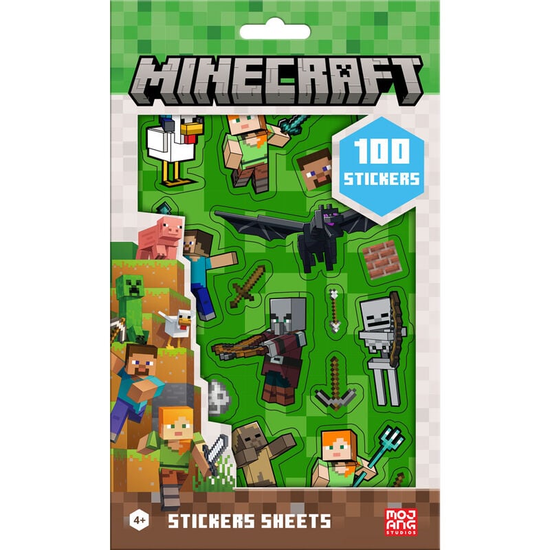Set de 100 pegatinas Minecraft con personajes y criaturas