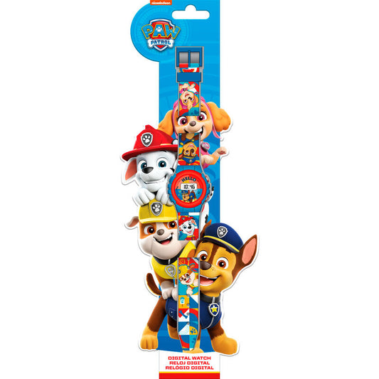 Reloj digital azul de Paw Patrol con personajes de la Patrulla Canina
