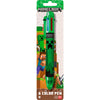 Bolígrafo verde Minecraft de 6 colores con diseño del Creeper