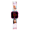 Reloj LED Barbie rosa con correa estampada turquesa