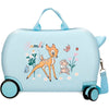 Maleta ABS azul Bambi Disney con ruedas y bandolera