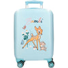 Maleta trolley Bambi Disney azul claro con cuatro ruedas dobles