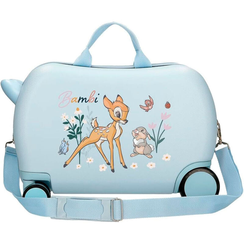 Maleta ABS azul Bambi Disney con ruedas y bandolera - 3