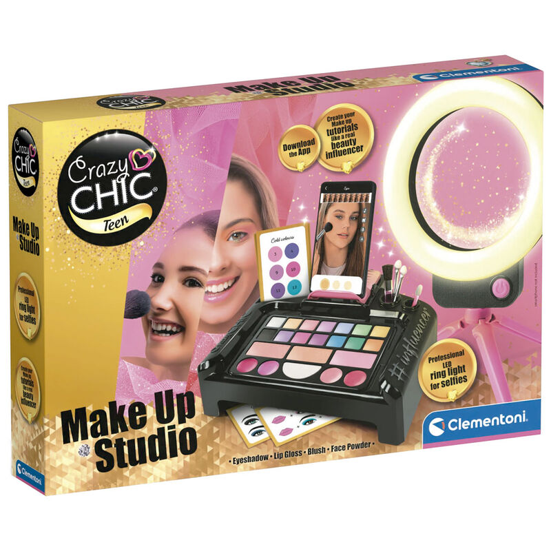 Juego de maquillaje Crazy Chic Make Up Studio con anillo LED