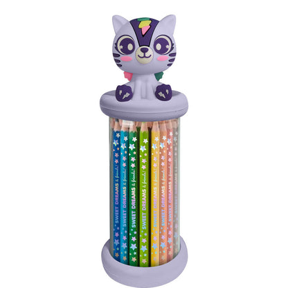 Set de 12 lápices de colores 3D SWEET DREAMS con personajes animales - 4