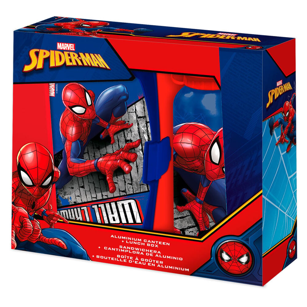 Set Spiderman Marvel con cantimplora y sandwichera