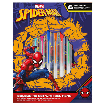 Set de papelería Spider-Man Marvel con cuaderno y seis bolígrafos de gel