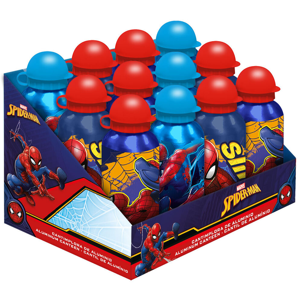 Cantimploras de aluminio Spider-Man Marvel de 500 ml en diseños surtidos