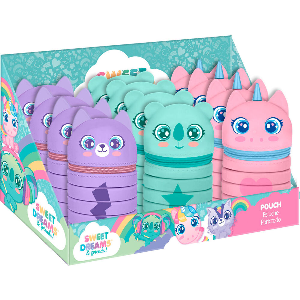 Estuche portatodo expandible Sweet Dreams en colores pastel