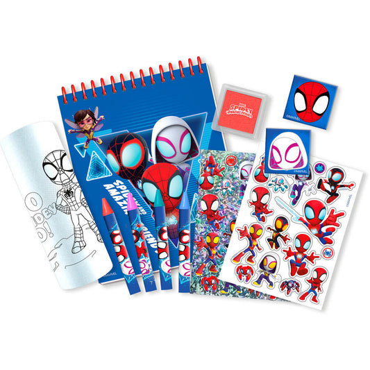 Set de papelería 3D de Spider-Man rojo con asa superior - 2
