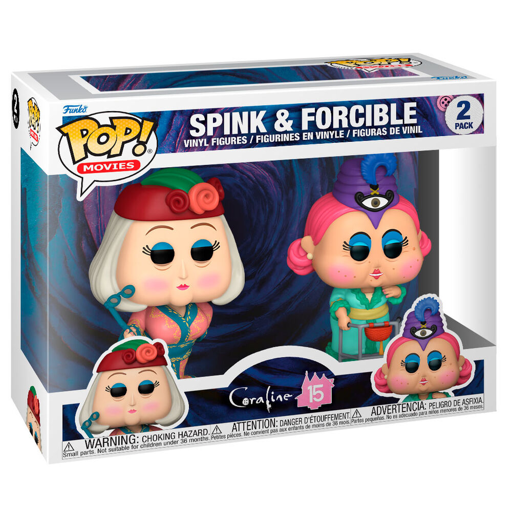Pack Funko POP! de Coraline con las figuras de Spink y Forcible