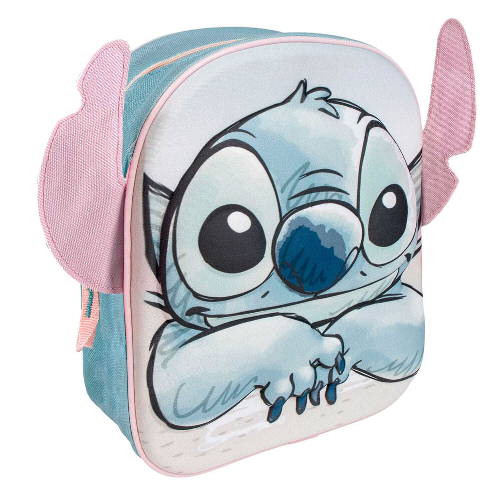 Mochila 3D azul y rosa de Stitch Disney