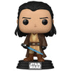 Figura Funko POP de Jedi Master Sol con sable azul sobre base Star Wars