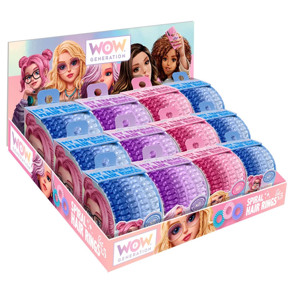 Set de gomas de pelo espiral WOW GENERATION en colores surtidos