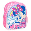 Mochila escolar rosa de Minnie Disney con lunares blancos
