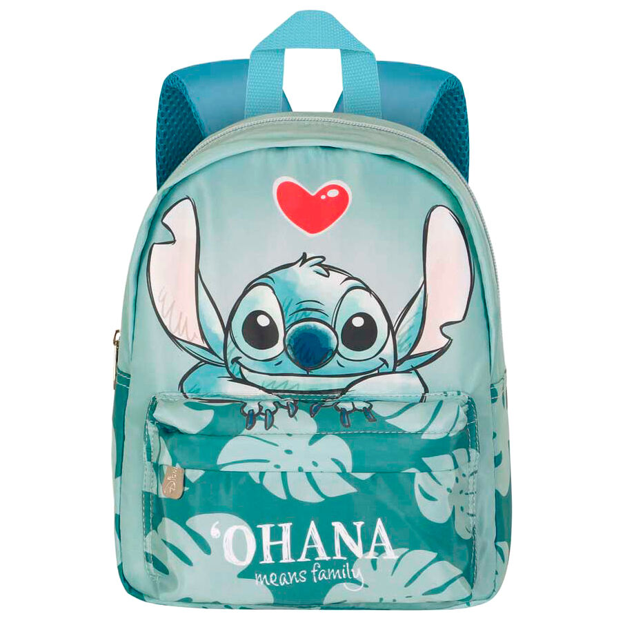 Mochila turquesa de Stitch Disney con diseño Ohana