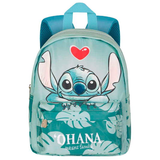 Mochila turquesa de Stitch Disney con diseño Ohana