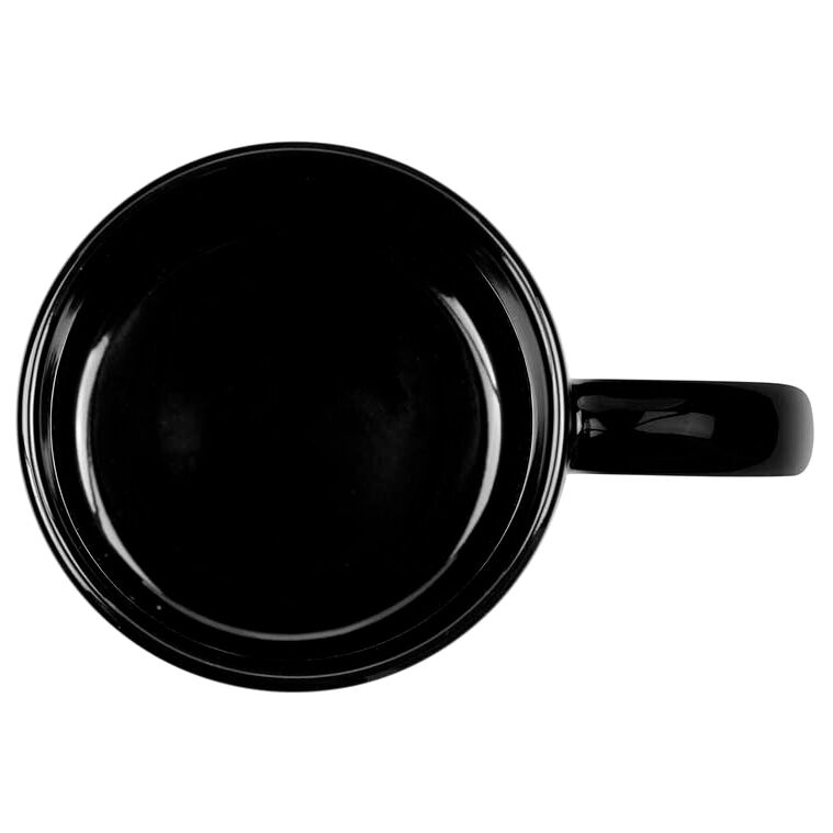 Taza negra y gris de Wednesday con escudo frontal - 4