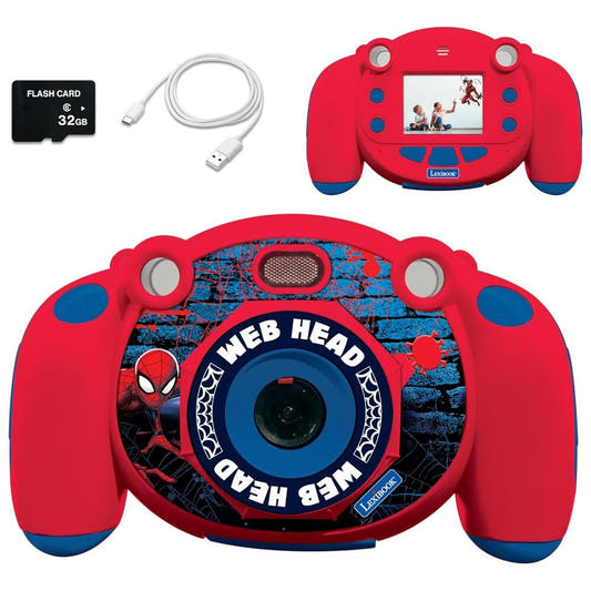 Cámara digital infantil roja y azul de Spider-Man LEXIBOOK