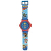 Reloj proyector digital Paw Patrol con pulsera azul y roja