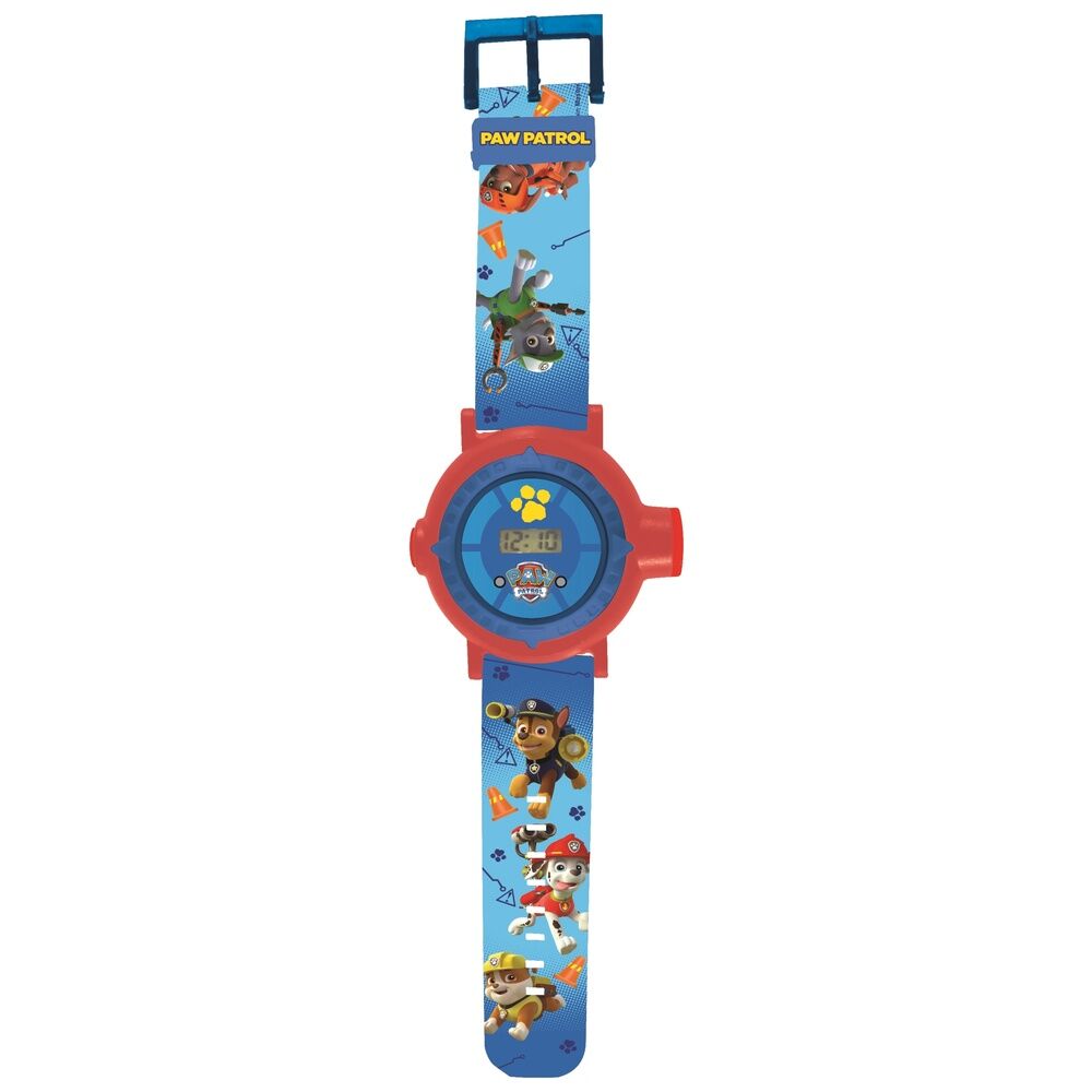 Reloj proyector digital Paw Patrol con pulsera azul y roja