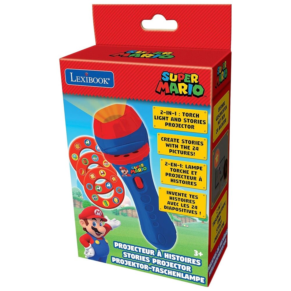 Linterna proyector de cuentos Super Mario Bros con discos de imágenes - 2