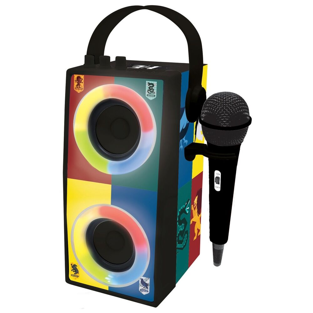 Altavoz karaoke portátil Harry Potter con micrófono y luces multicolor