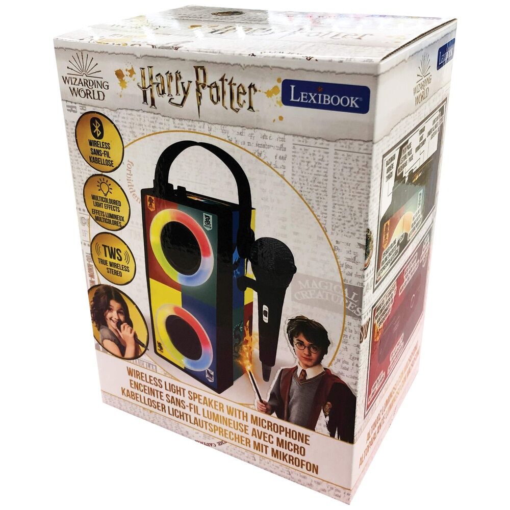 Altavoz karaoke portátil Harry Potter con micrófono y luces multicolor - 4