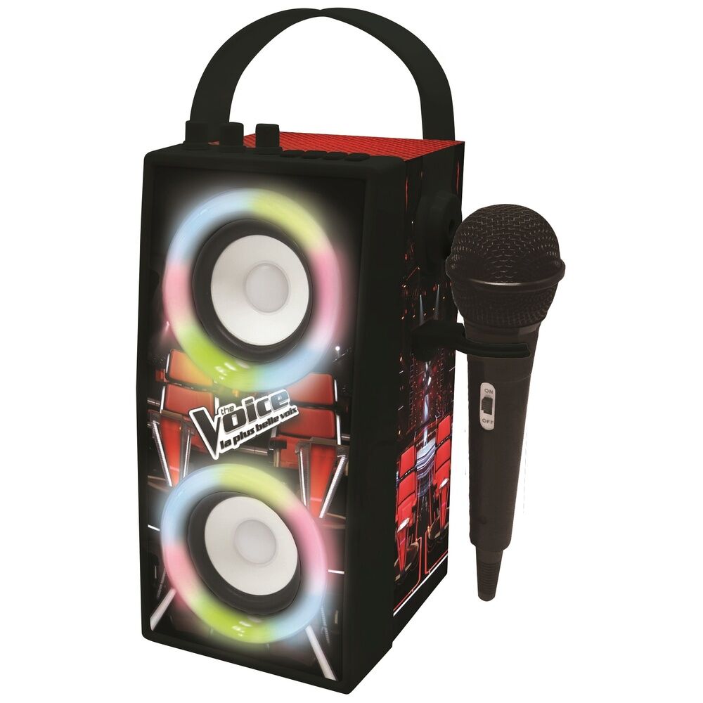 Altavoz portátil LEXIBOOK La Voz con micrófono y luces multicolor