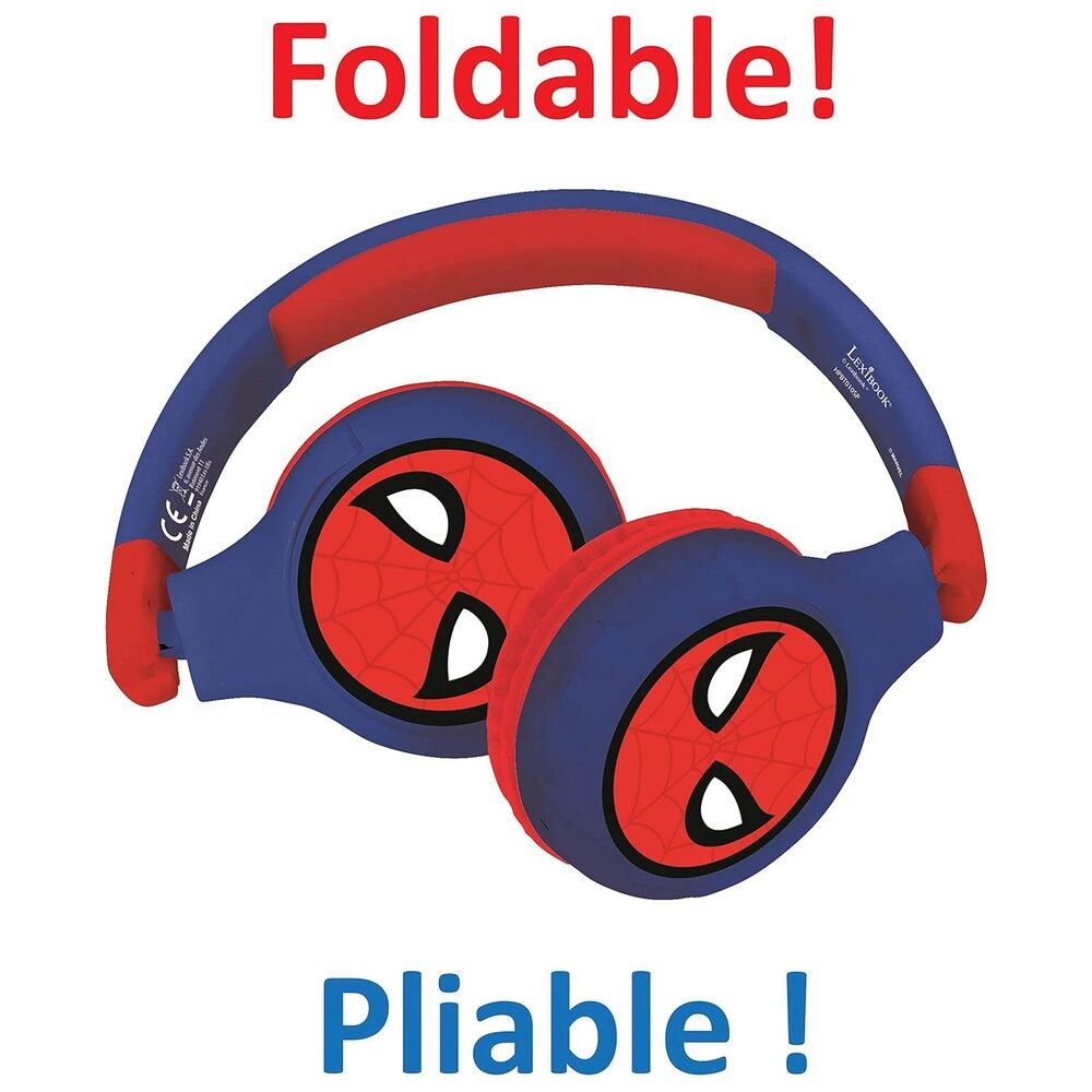 Auriculares Bluetooth Spider-Man Marvel azules y rojos - 4