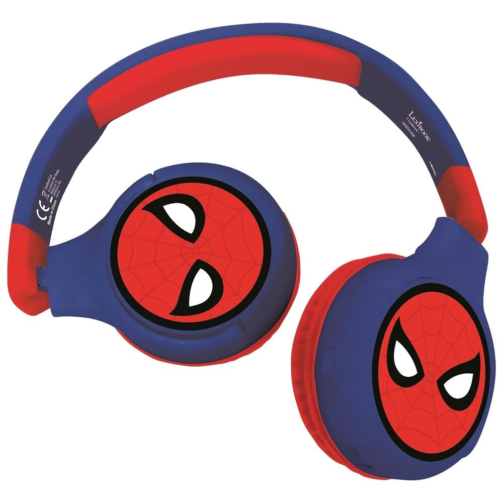 Auriculares Bluetooth Spider-Man Marvel azules y rojos