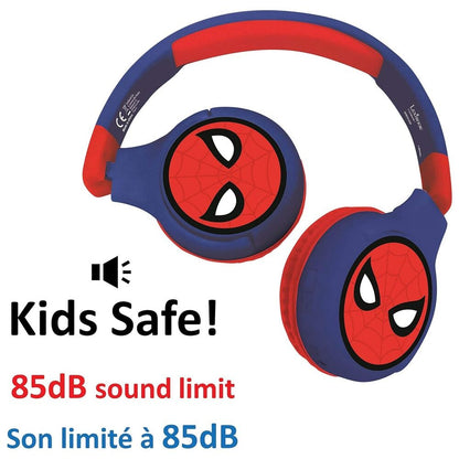 Auriculares Bluetooth Spider-Man Marvel azules y rojos - 7