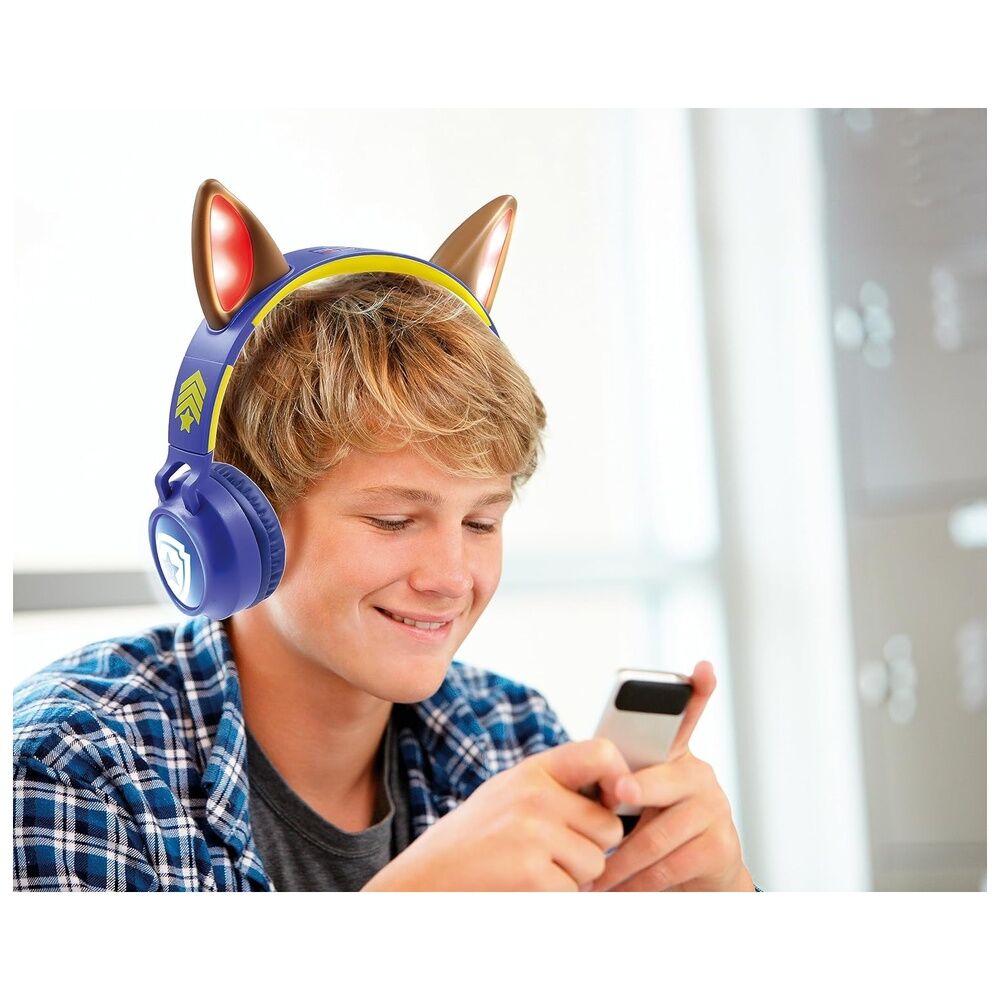 Auriculares inalámbricos luminosos Paw Patrol Chase en azul y amarillo - 5
