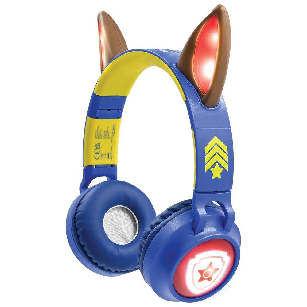Auriculares inalámbricos luminosos Paw Patrol Chase en azul y amarillo - 2