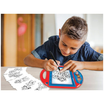 Proyector de dibujo Paw Patrol rojo y azul con pantalla luminosa - 8