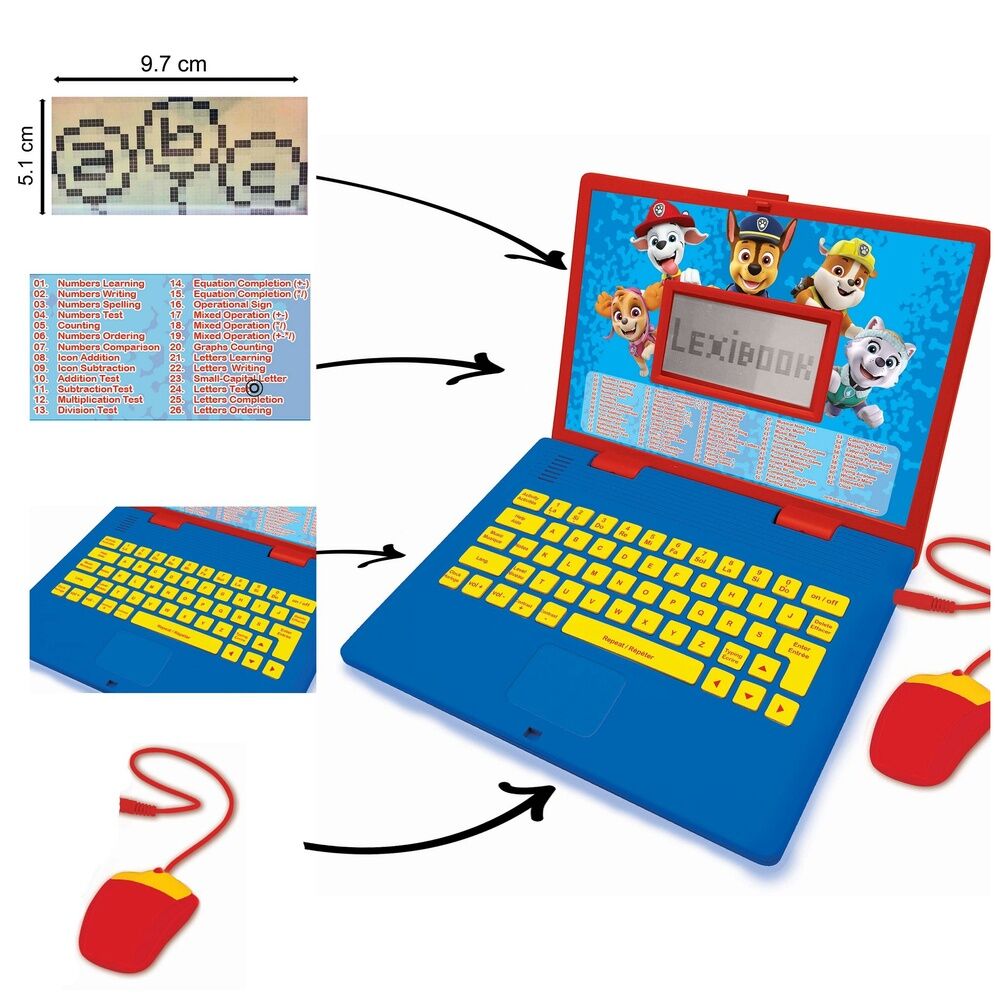 Ordenador educativo Paw Patrol Lexibook con teclado y ratón - 8